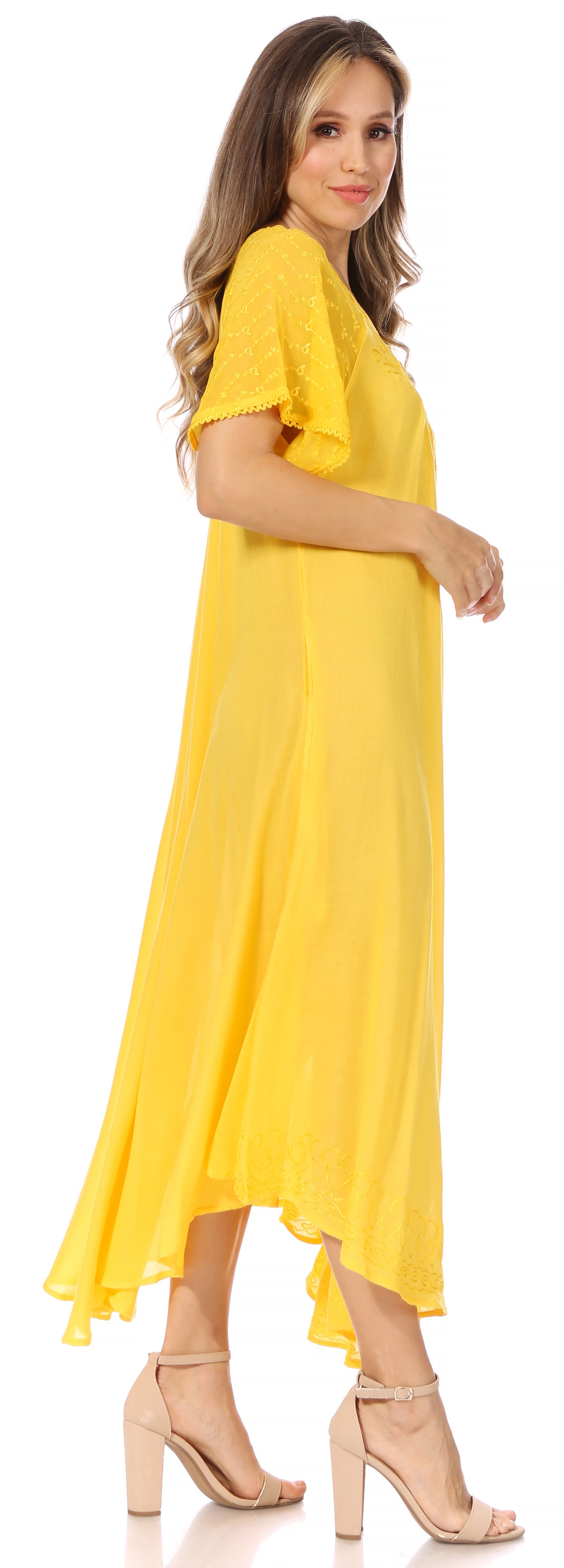 Egan Embroidered Caftan Dress & Cover-Up
