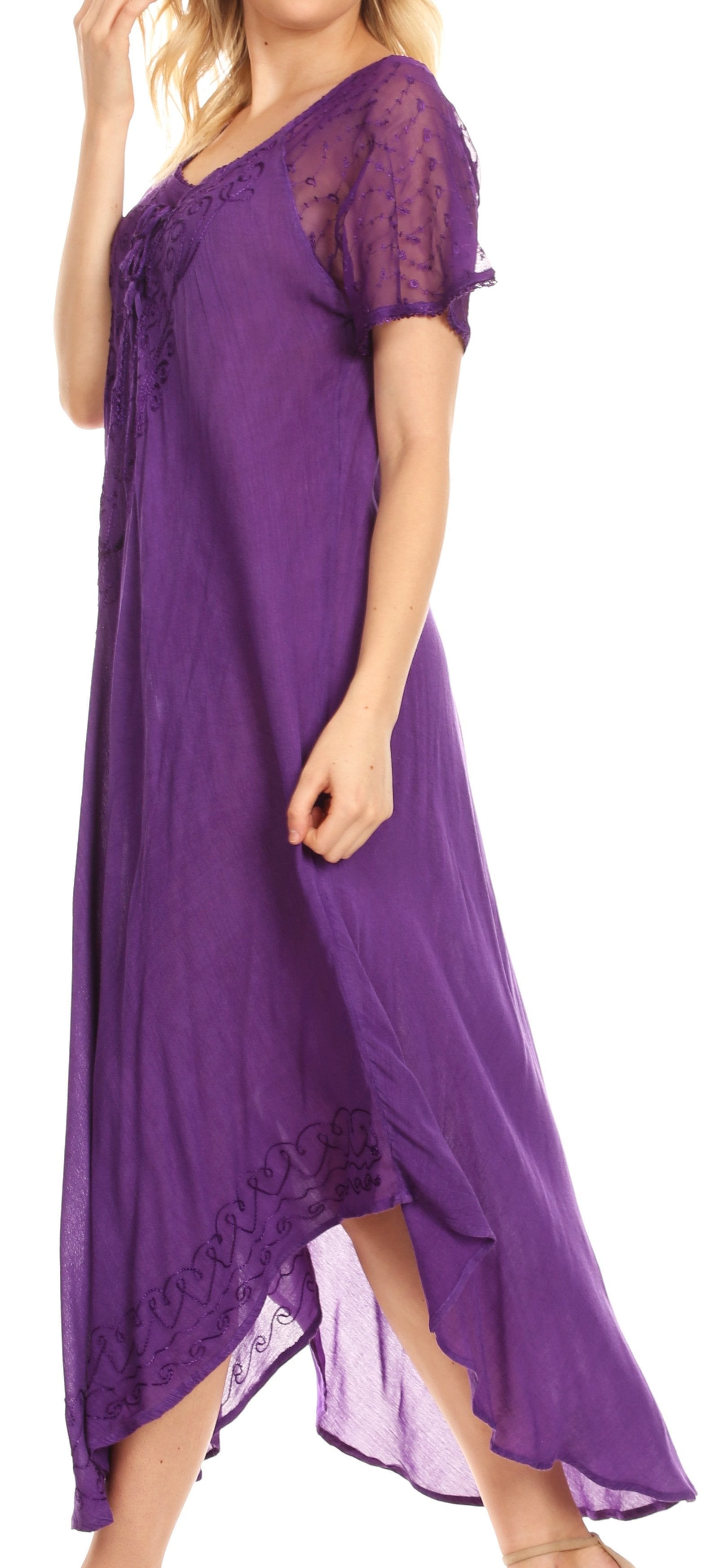 Egan Embroidered Caftan Dress & Cover-Up