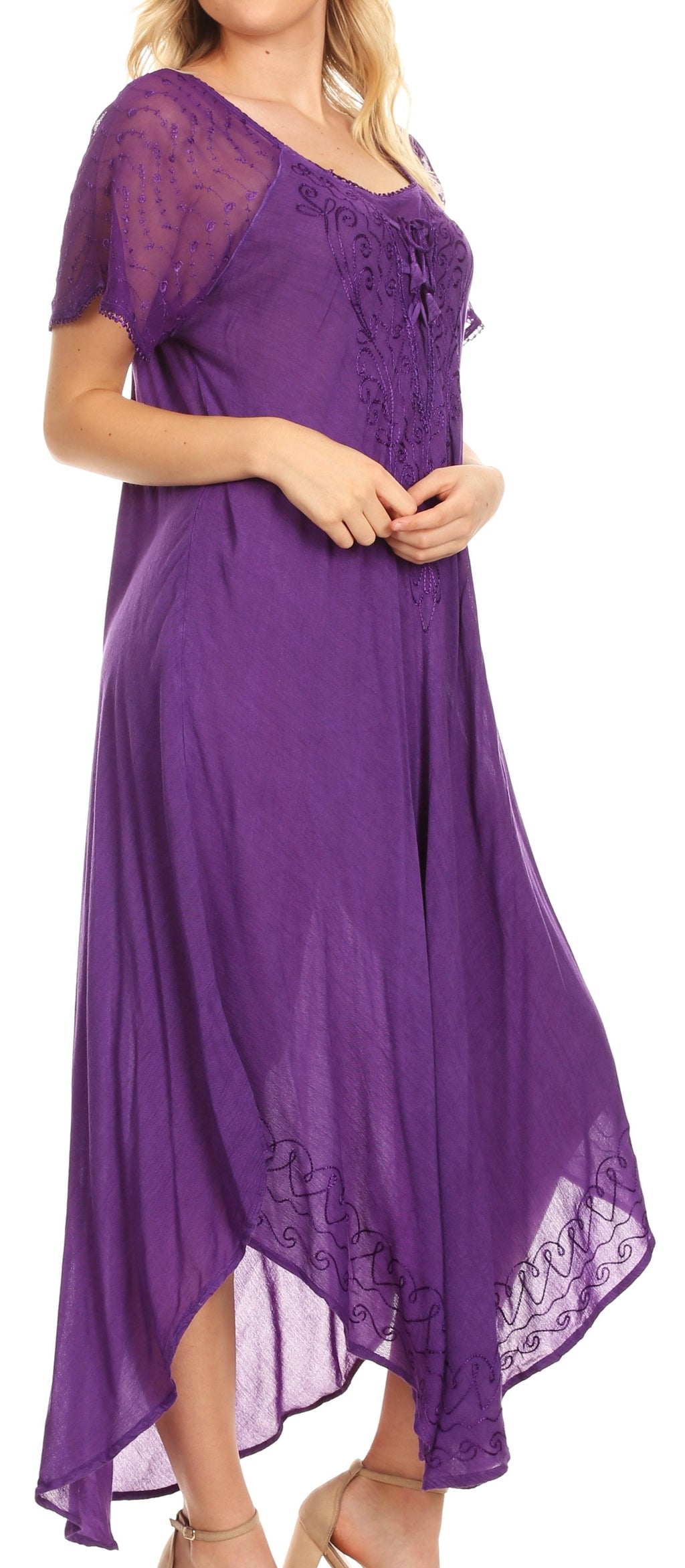 Egan Embroidered Caftan Dress & Cover-Up