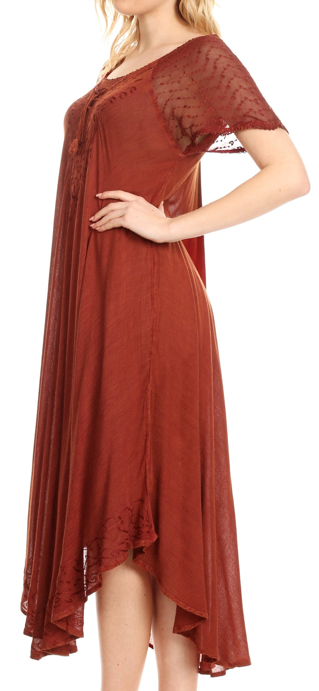 Egan Embroidered Caftan Dress & Cover-Up