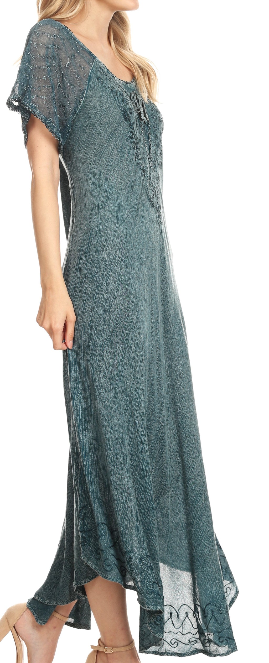 Egan Embroidered Caftan Dress & Cover-Up