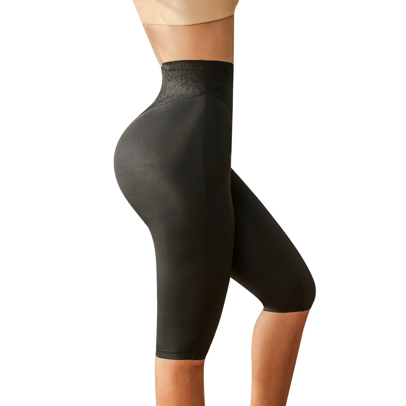 High-Waisted Shaping Shorts — Black, 3XL